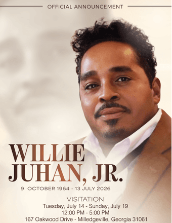 Willie Juhan. Jr. Obituary